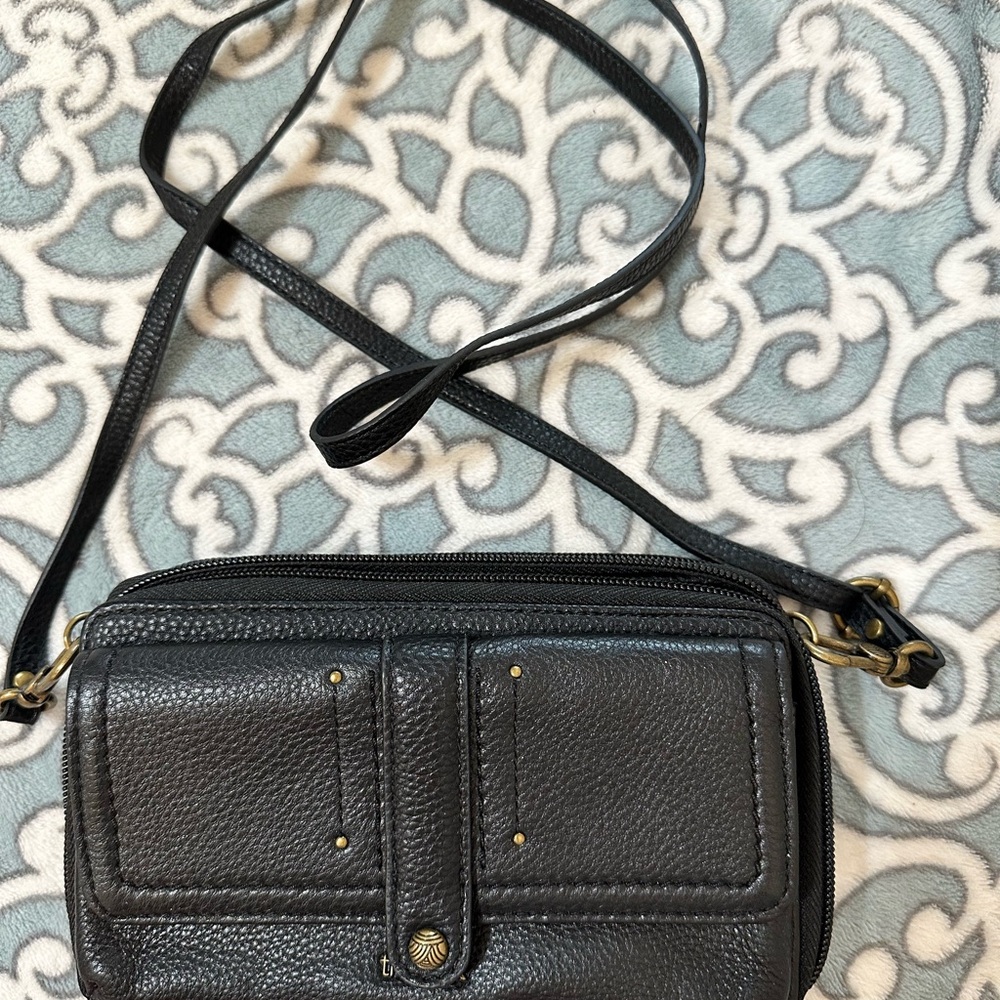 Black Leather Crossbody Bag